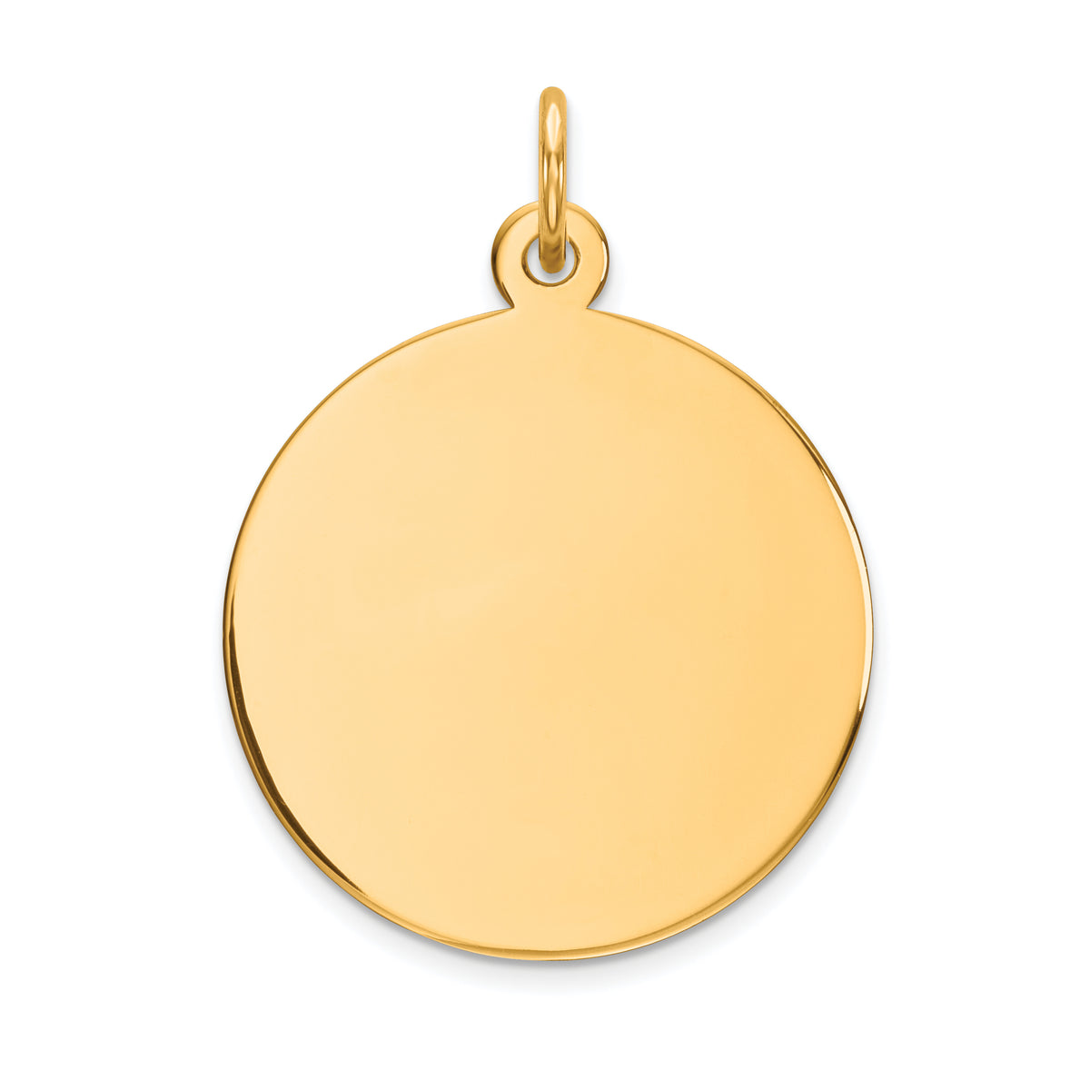 14K Plain .009 Gauge Circular Engravable Disc Charm