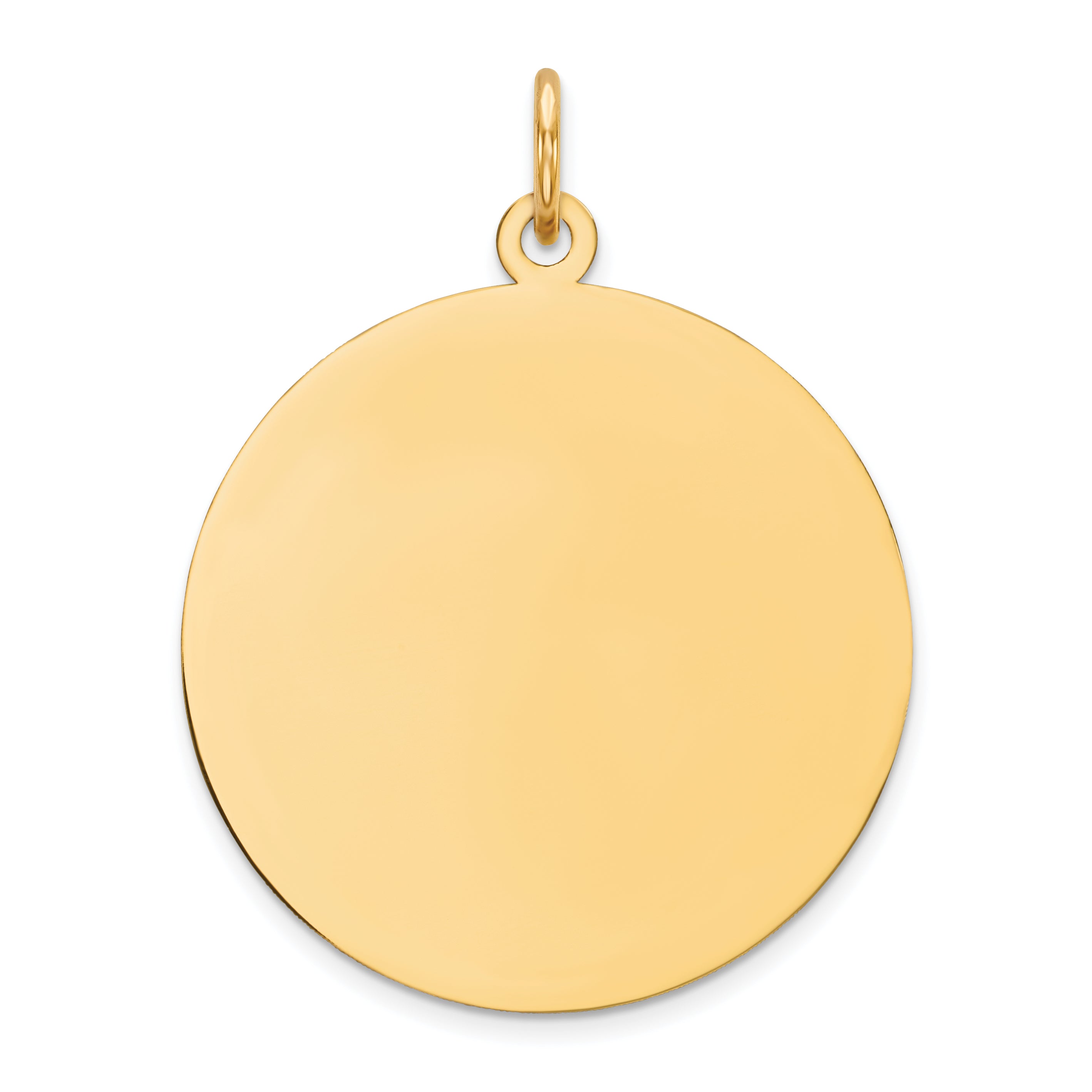 14K Plain .009 Gauge Circular Engravable Disc Charm