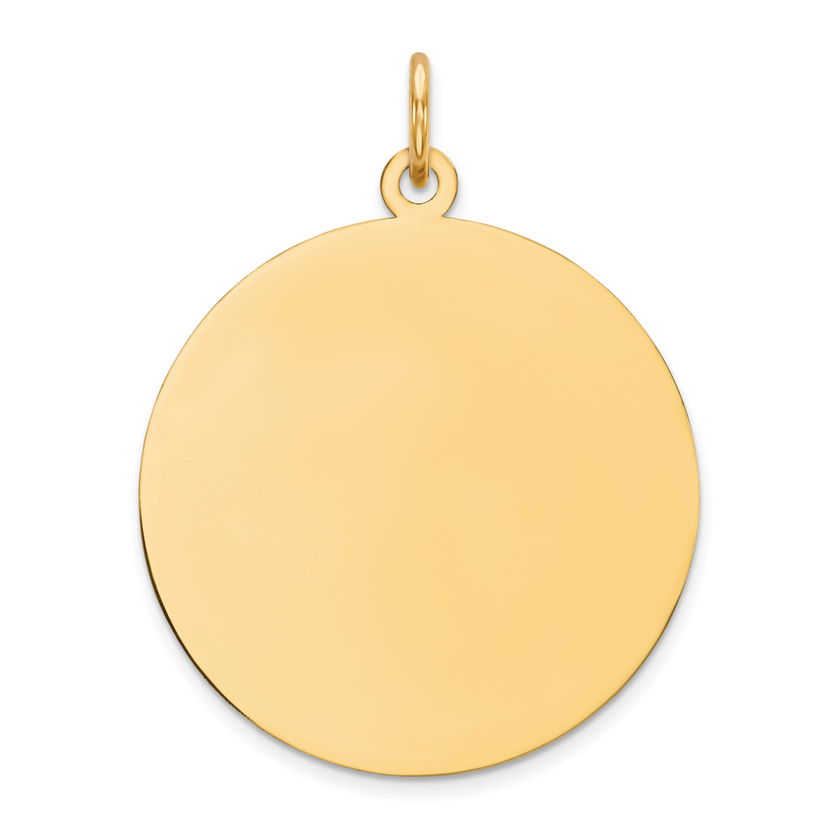 14K Plain .011 Gauge Circular Engravable Disc Charm