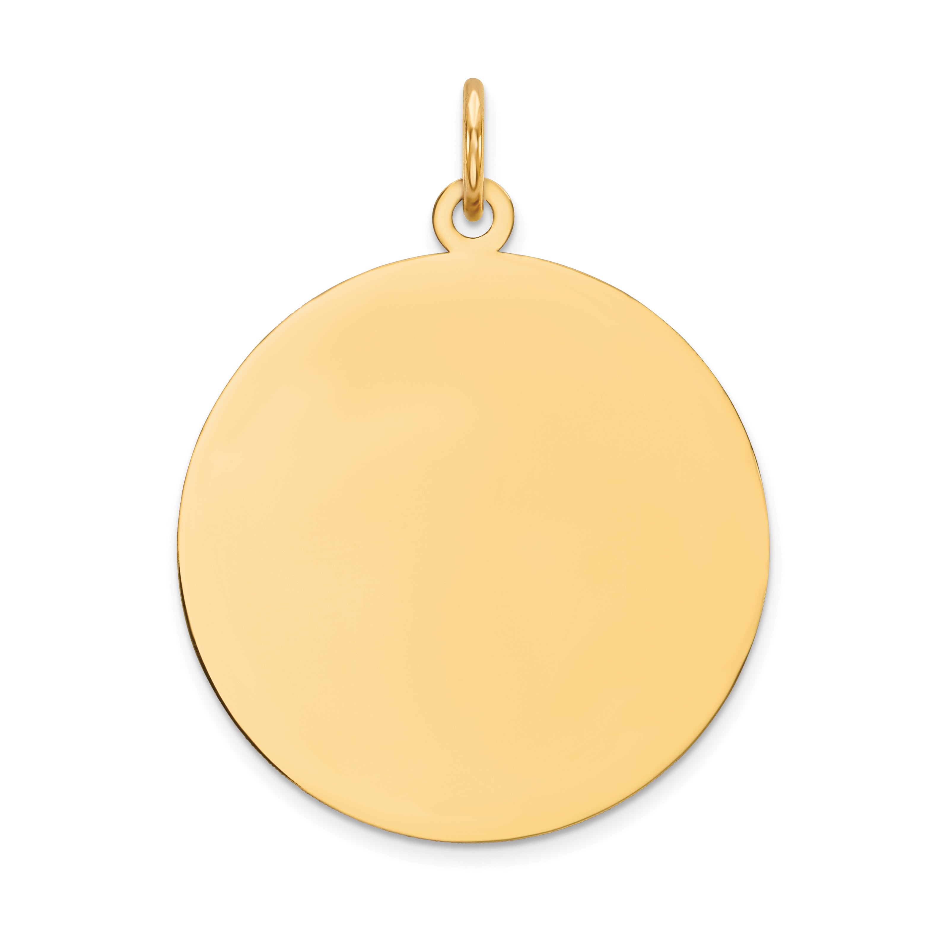 14K Plain .011 Gauge Circular Engravable Disc Charm