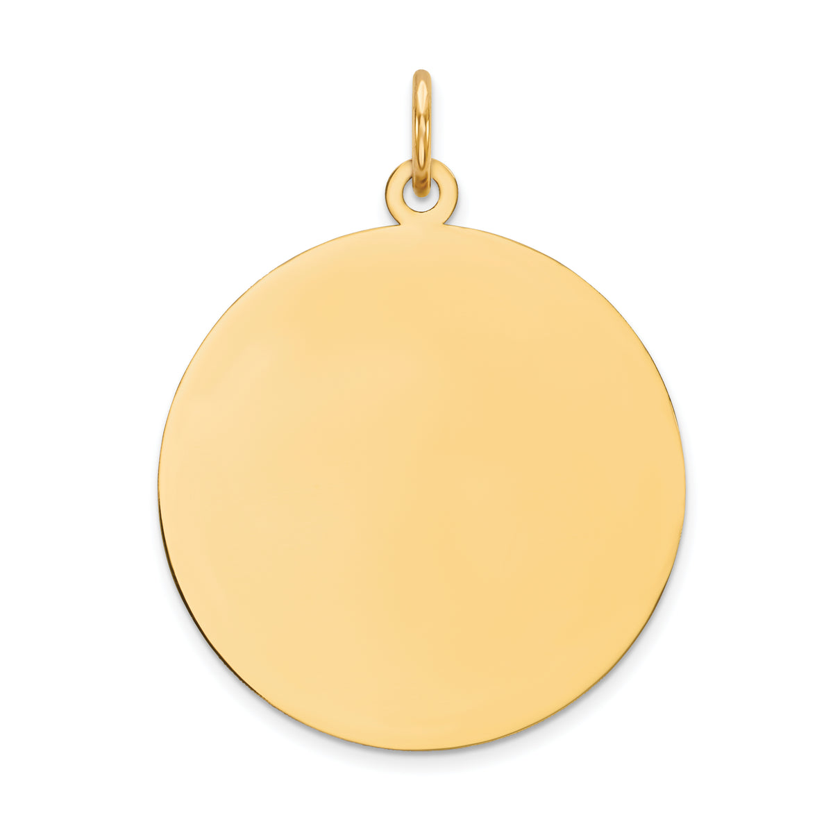 14K Plain .011 Gauge Circular Engravable Disc Charm