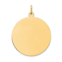 14K Plain .035 Gauge Circular Engravable Disc Charm