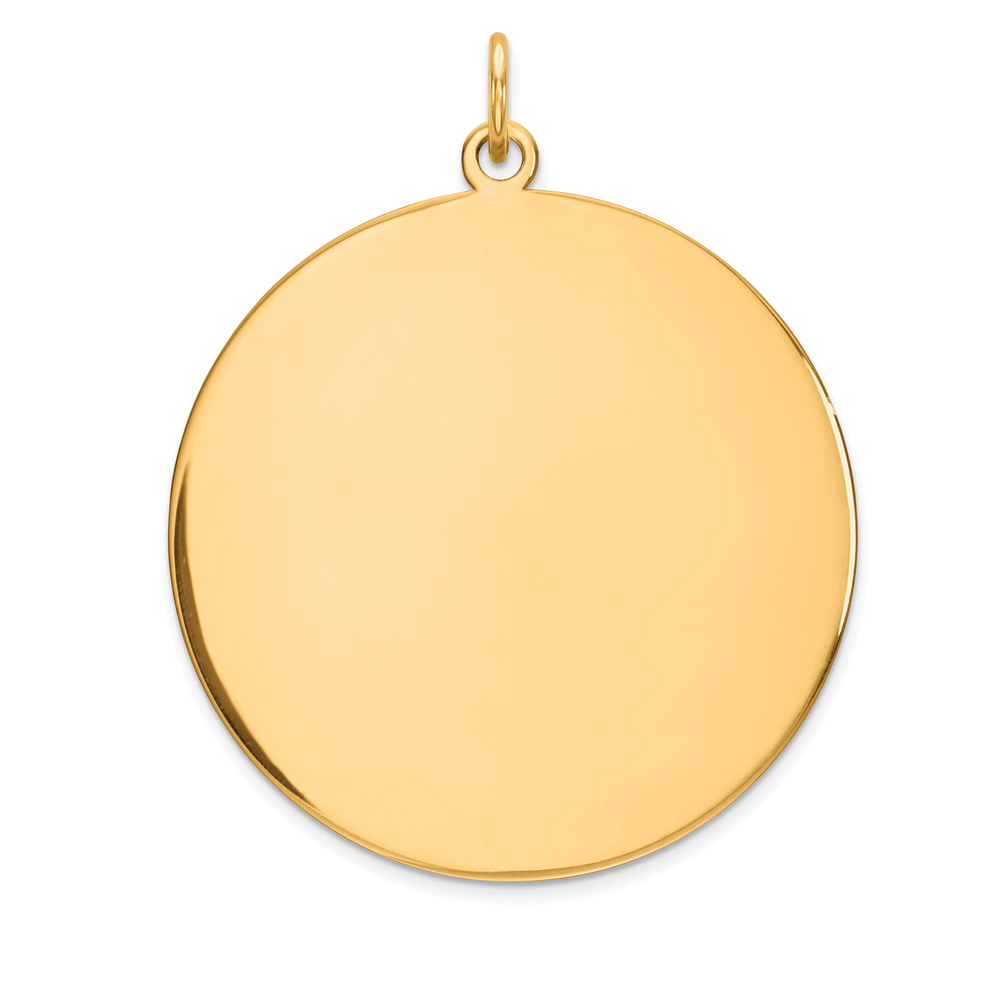 14K Plain .013 Gauge Circular Engravable Disc Charm