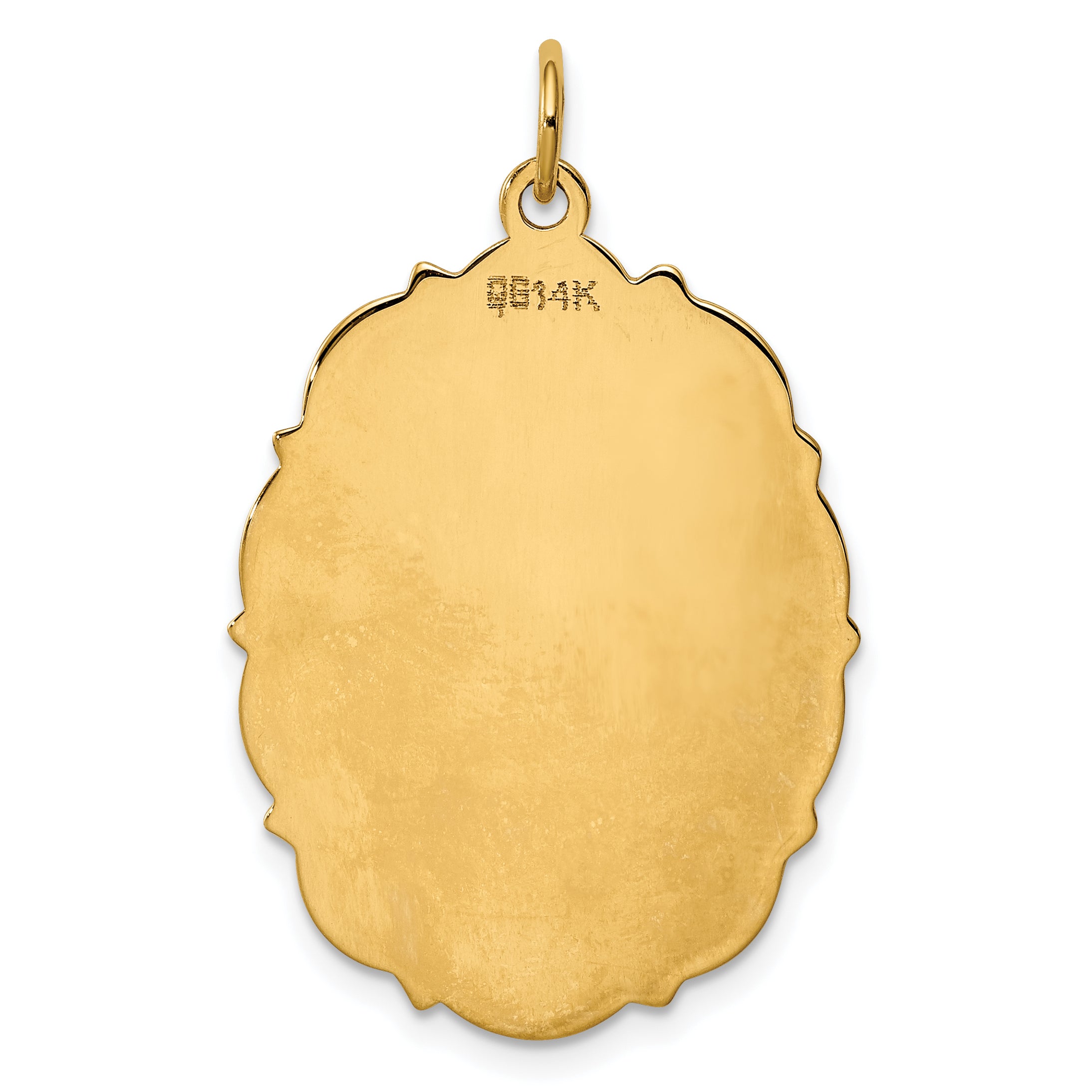 14k Plain .018 Gauge Engravable Disc Charm