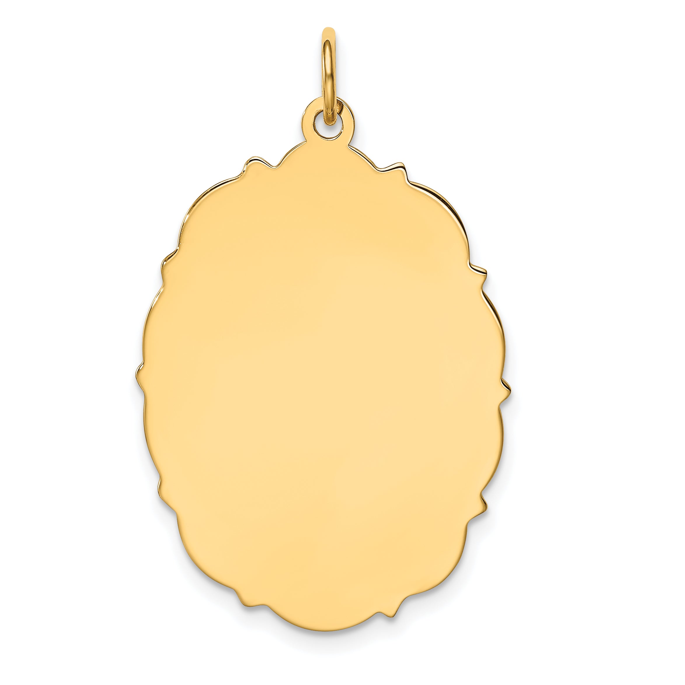 14K Plain .018 Gauge Engravable Disc Charm