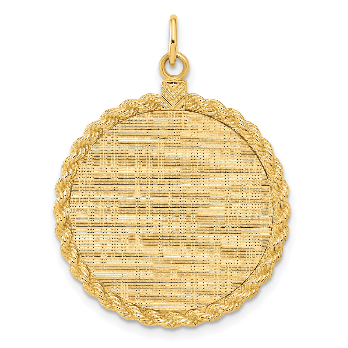 14k Patterned .013 Gauge Engravable Rope Disc w/Satin Back