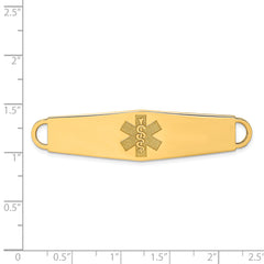 14k Non-enameled Medical Jewelry ID Plate