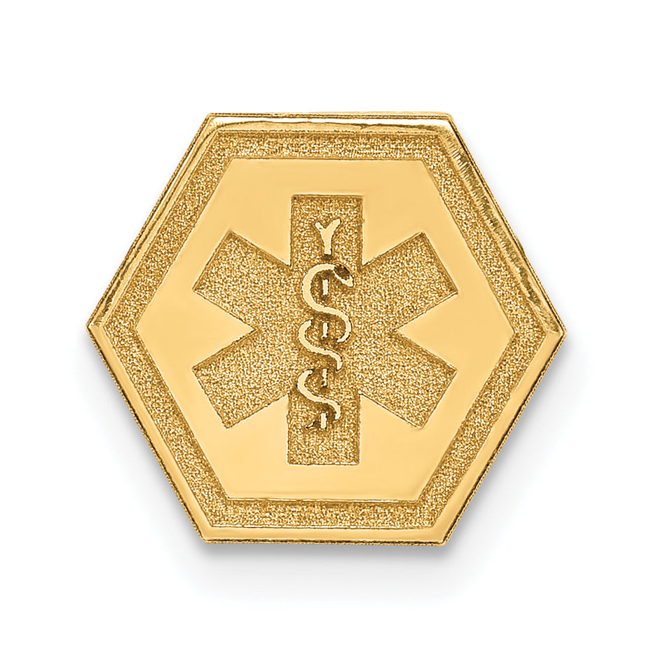 14k Non-enameled Attachable Medical Emblem Charm