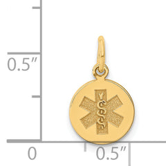 14K Medical Jewelry Unenameled Pendant