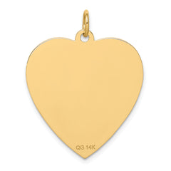 14K Heart-Shaped Enameled Medical Jewelry Pendant