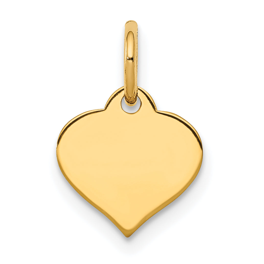 14K Heart Disc Charm