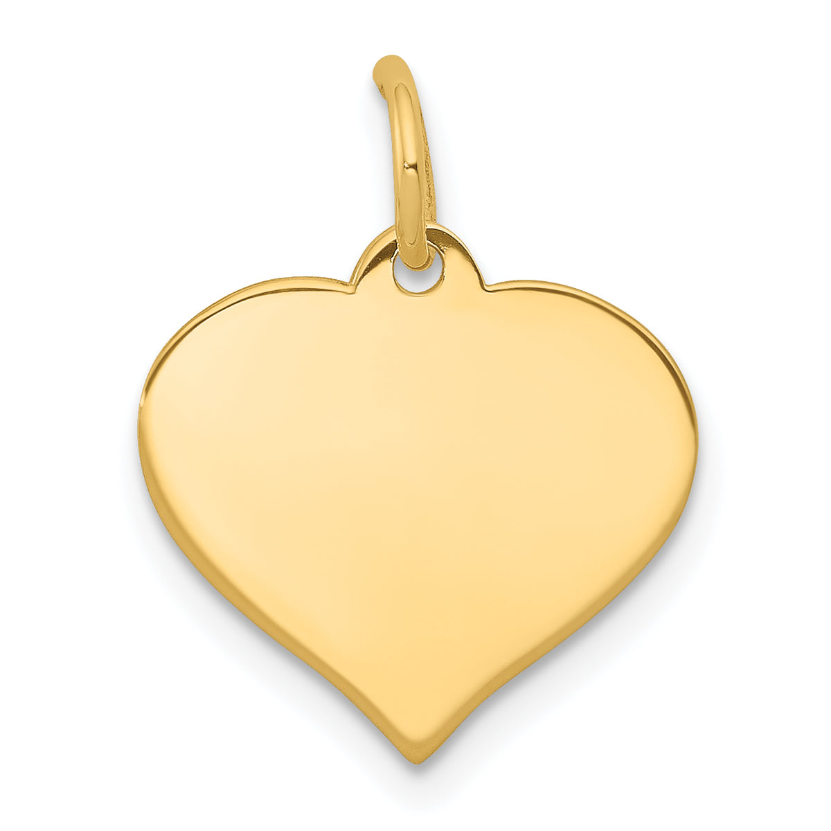 14K Heart Disc Charm