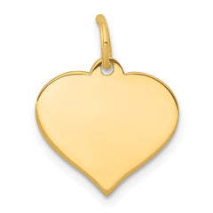 14K Heart Disc Charm