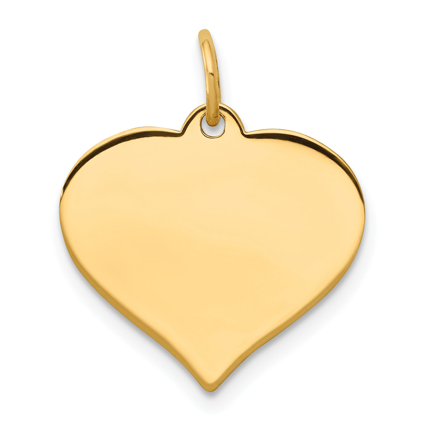 14K Heart Disc Charm