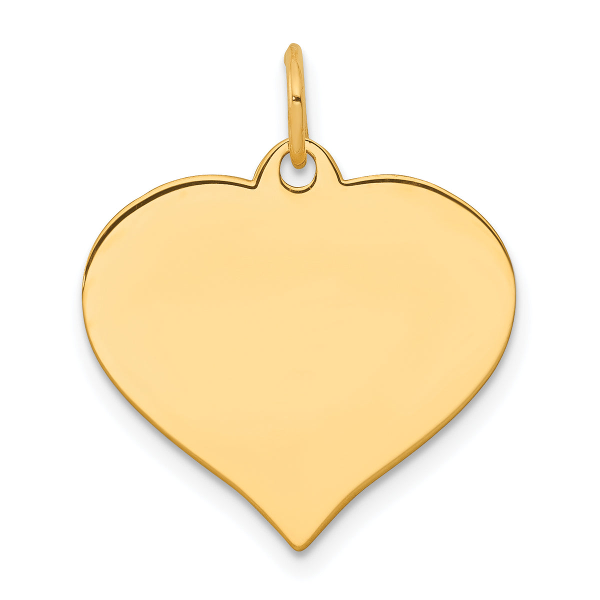 14K Heart Disc Charm