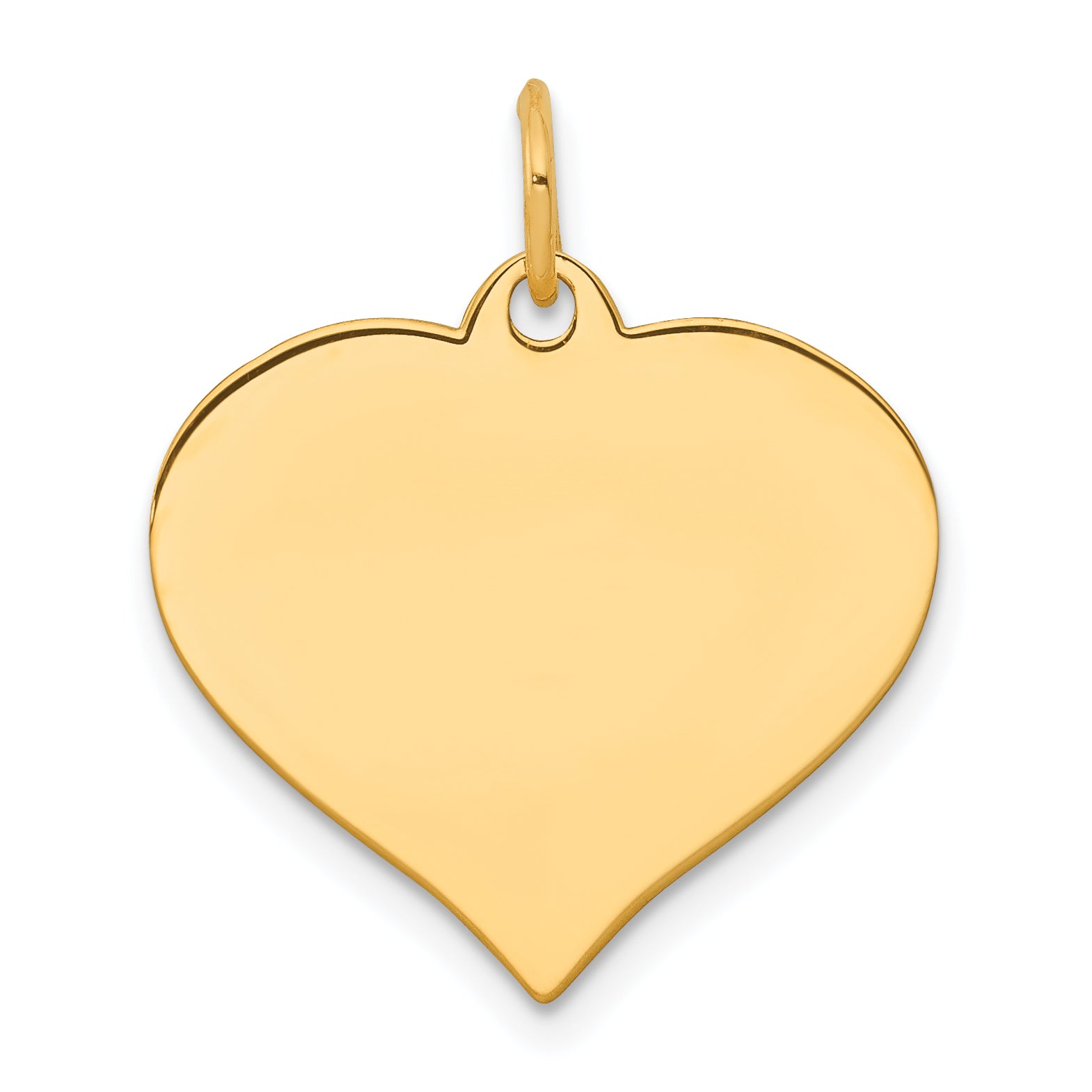 14K Heart Disc Charm