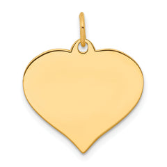 14K Heart Disc Charm