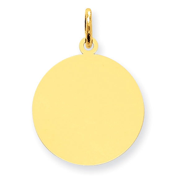 14K Round Disc Charm