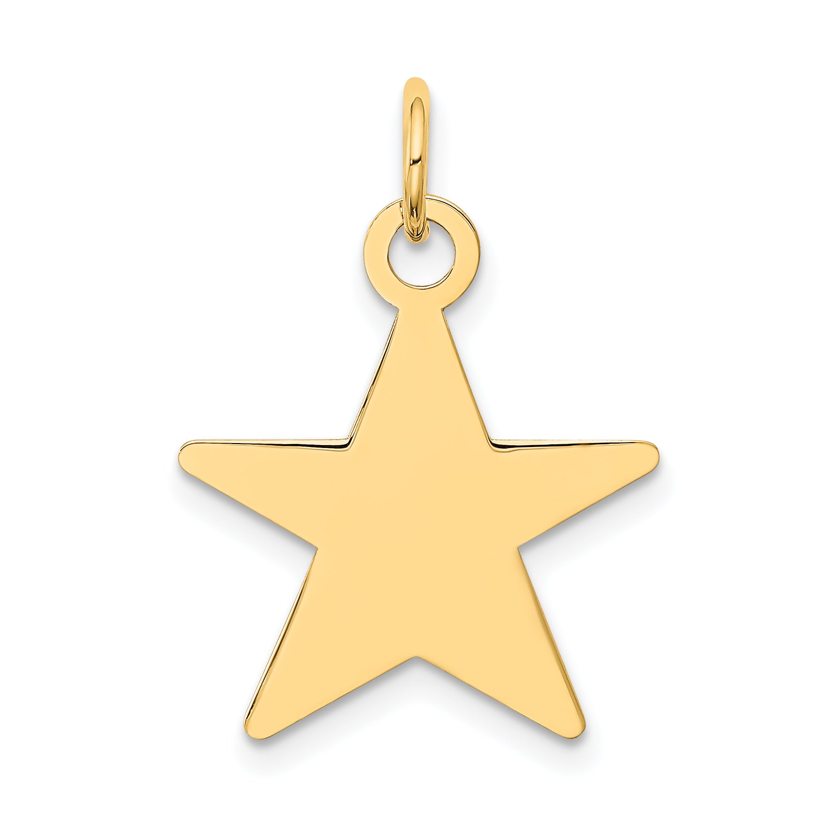 14K Star Disc Charm