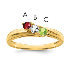 14k Synthetic Family Jewelry Ring