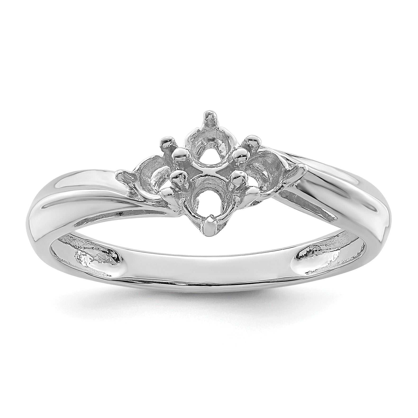 14k White Gold Family Jewelry Ring