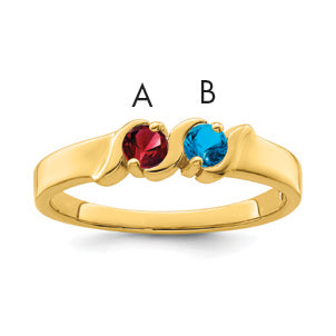 14k Synthetic Family Jewelry Ring