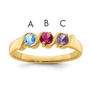 14k Synthetic Family Jewelry Ring