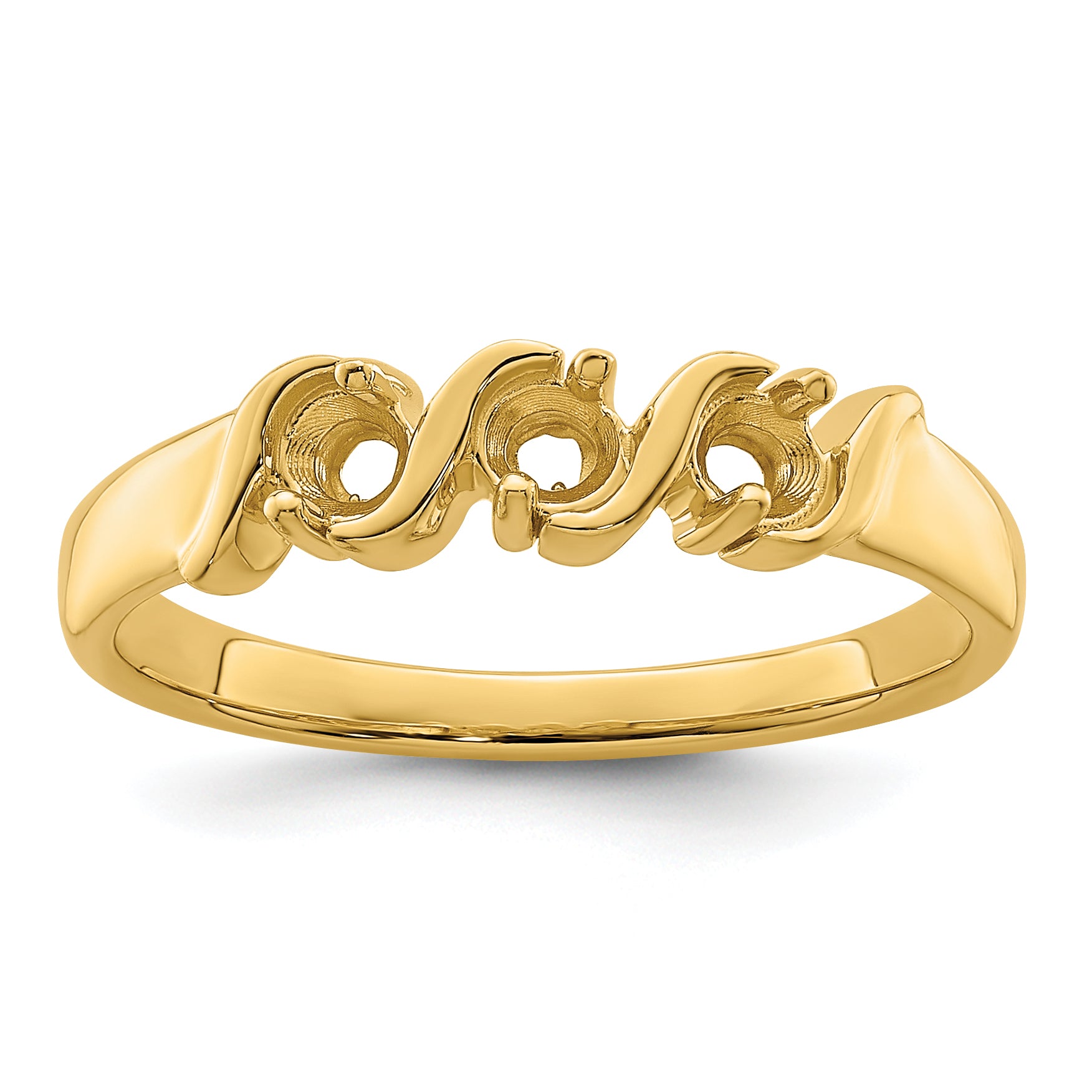 14k Genuine 3 Stone Mother's Ring