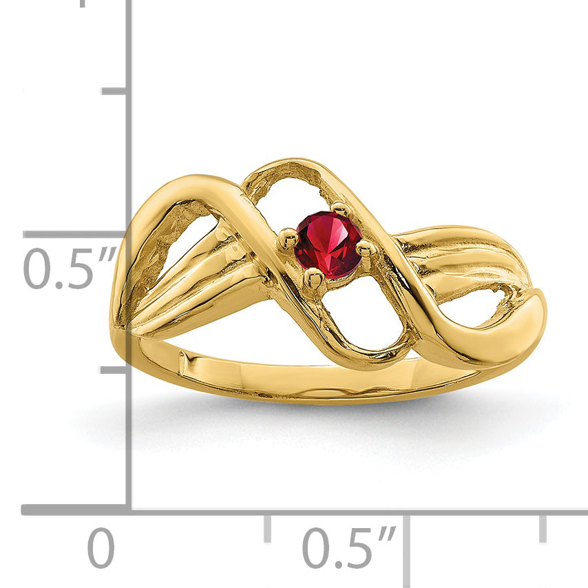 14k Genuine 1 Stone Mother's Ring