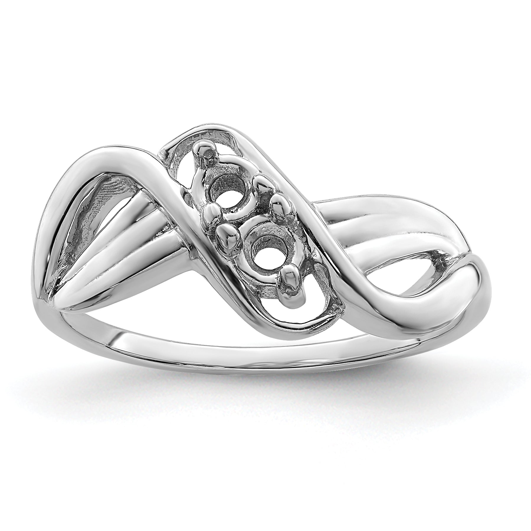 14k White Gold Family Jewelry Ring