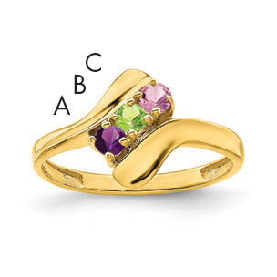 14k Synthetic Family Jewelry Ring