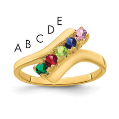 14k Synthetic Family Jewelry Ring