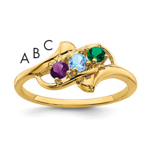 14k Synthetic Family Jewelry Ring