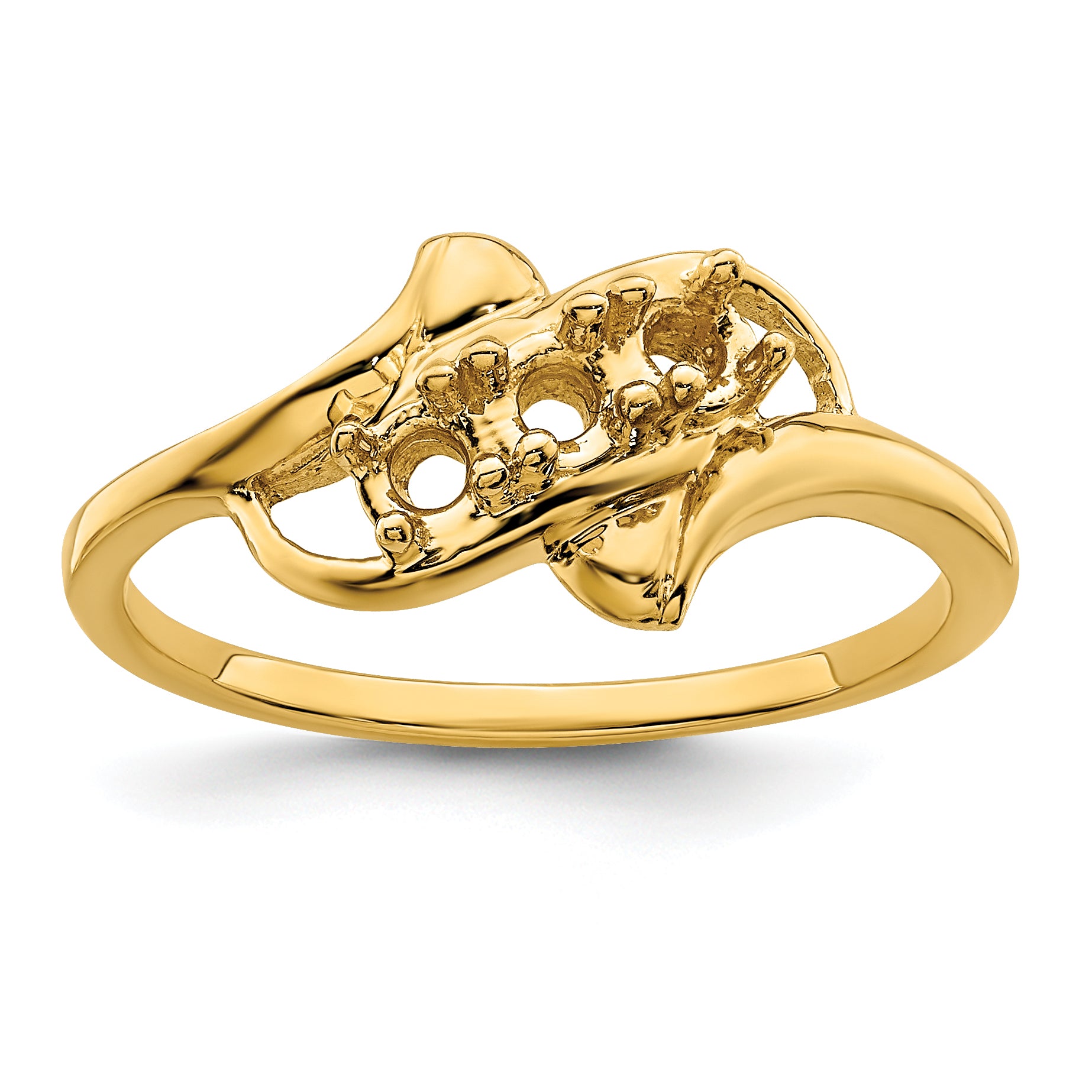 14k Genuine 3 Stone Mother's Ring