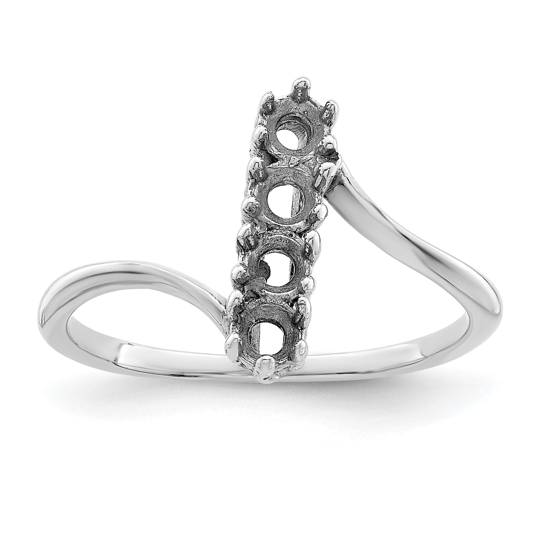 14k White Gold Family Jewelry Ring