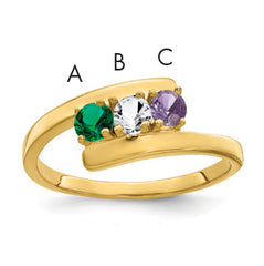 14k Synthetic Family Jewelry Ring