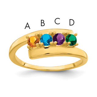 14k Synthetic Family Jewelry Ring