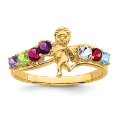 14k Synthetic Family Jewelry Ring