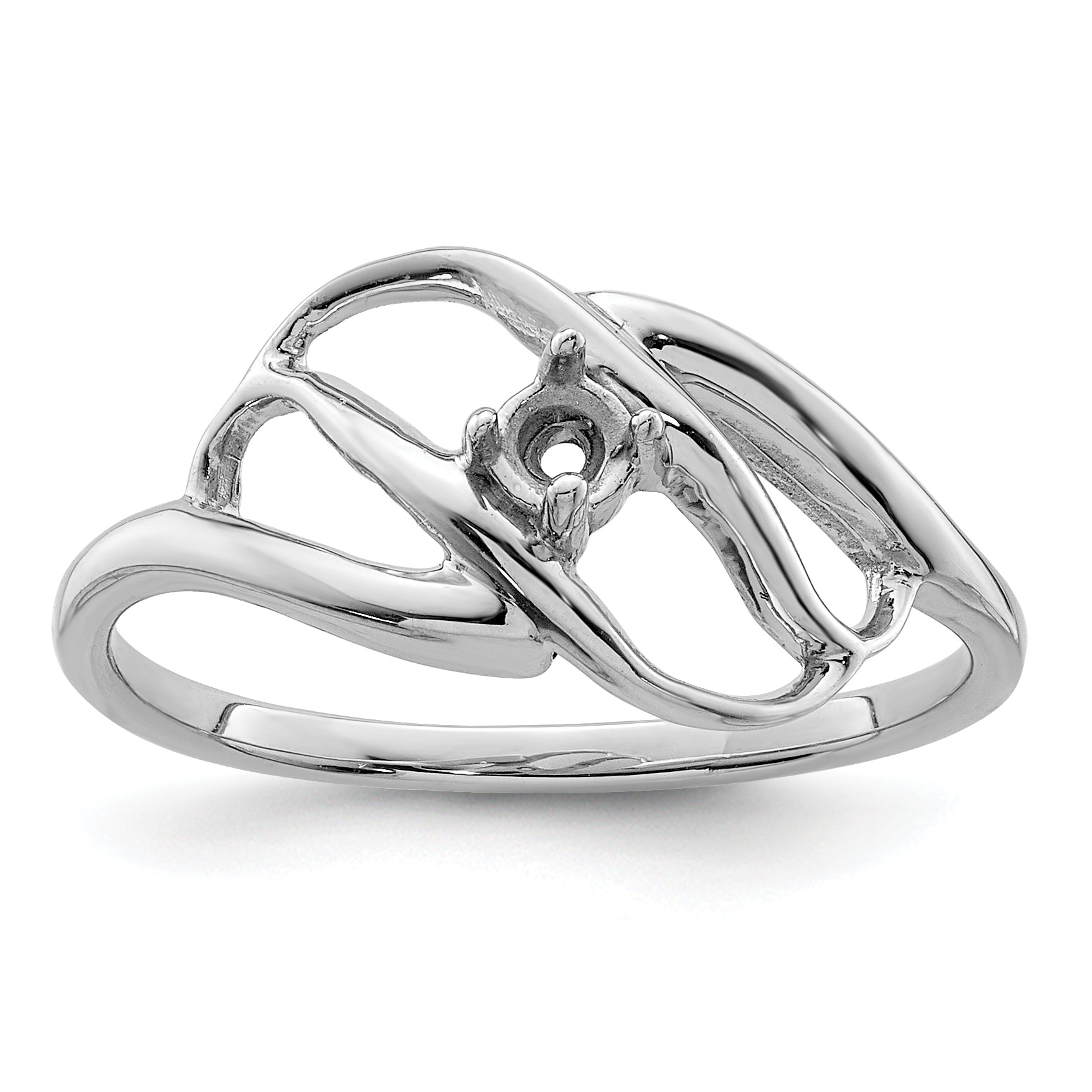 14k White Gold Genuine Family Jewelry Ring