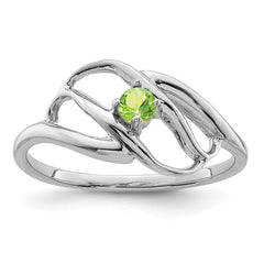 14k White Gold Synthetic Family Jewelry Ring