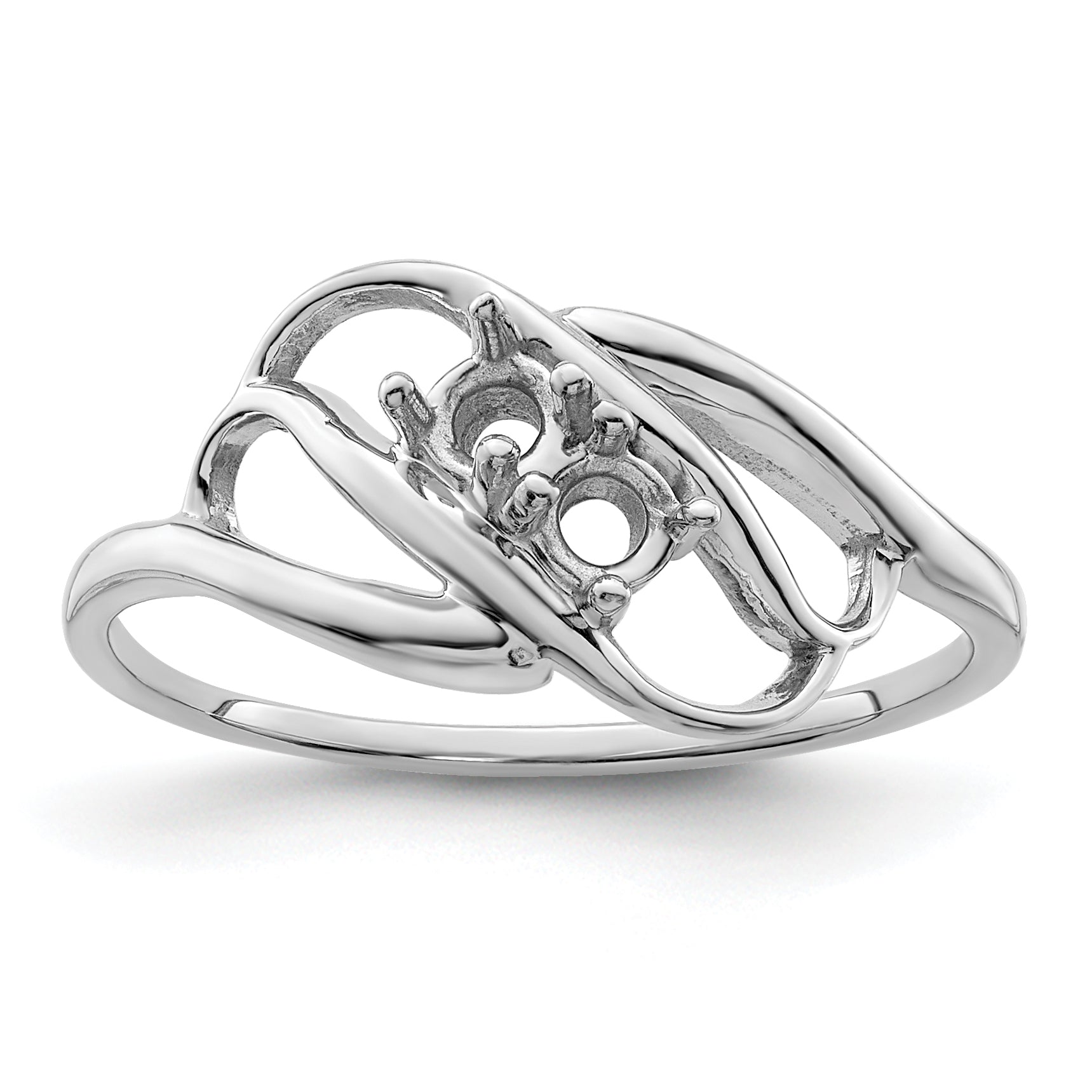 14k White Gold Genuine Family Jewelry Ring