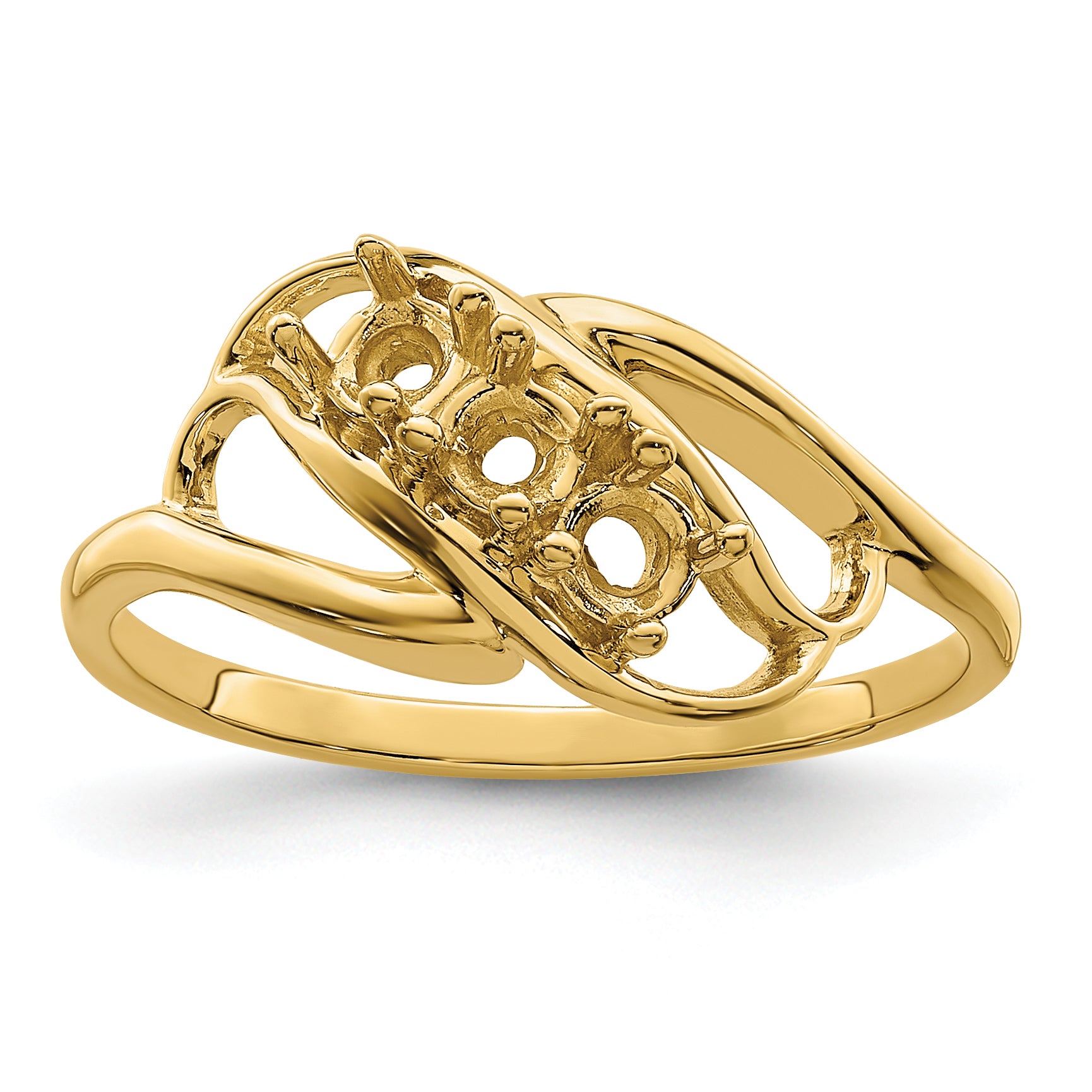 14k Genuine 3 Stone Mother's Ring