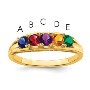 14k Synthetic Family Jewelry Ring