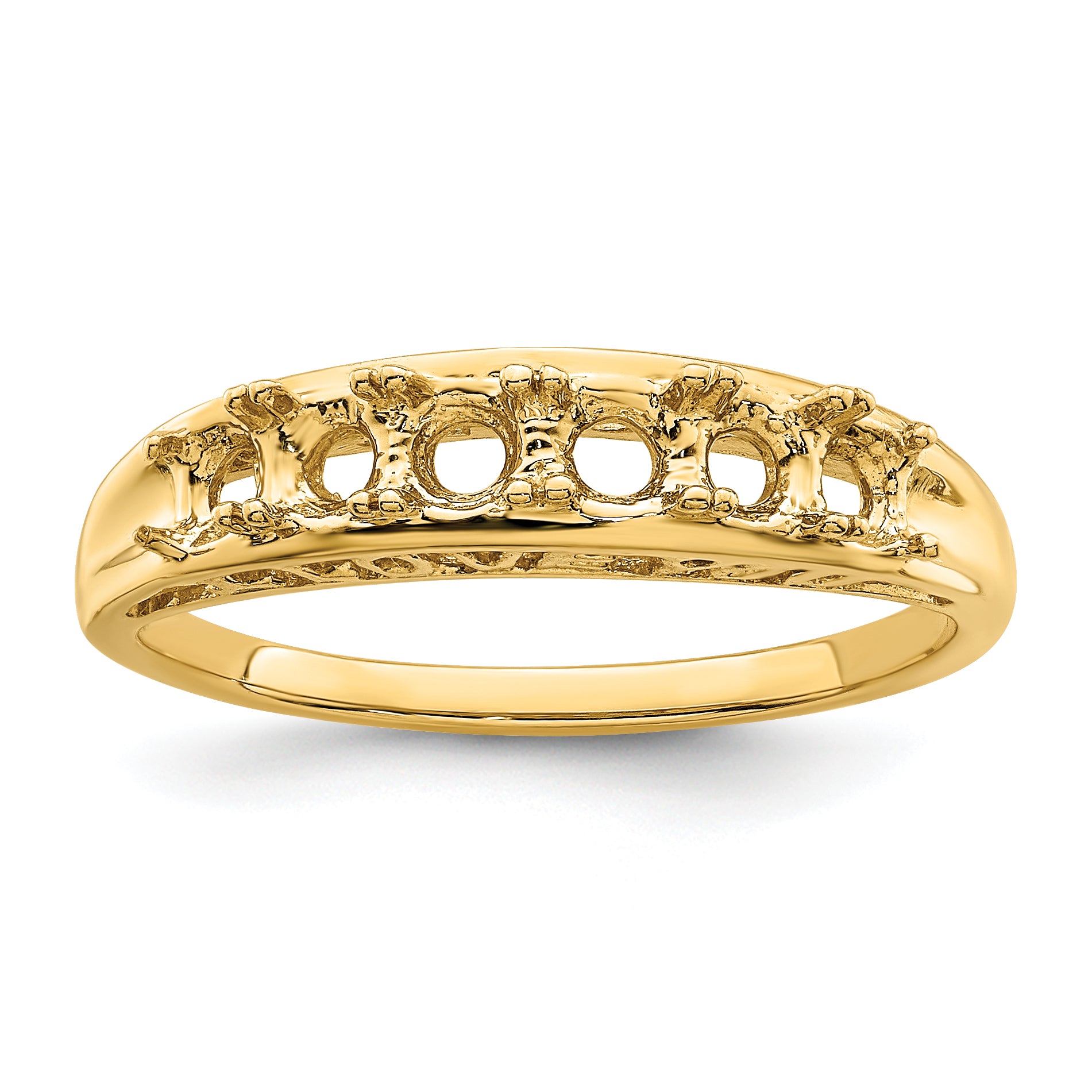 14k Genuine 6 Stone Mother's Ring