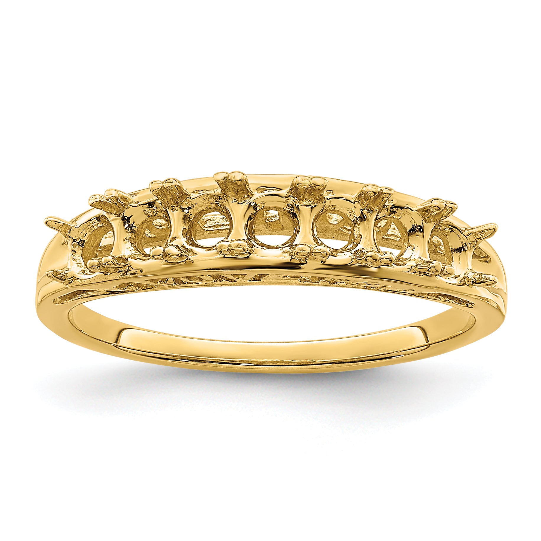 14k Genuine 7 Stone Mother's Ring