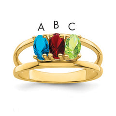 14k Synthetic Family Jewelry Ring