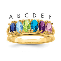 14k Synthetic Family Jewelry Ring