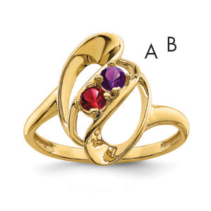 14k Synthetic Family Jewelry Ring