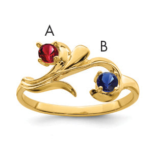 14k Synthetic Family Jewelry Ring