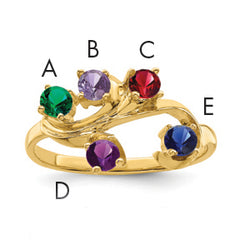 14k Synthetic Family Jewelry Ring